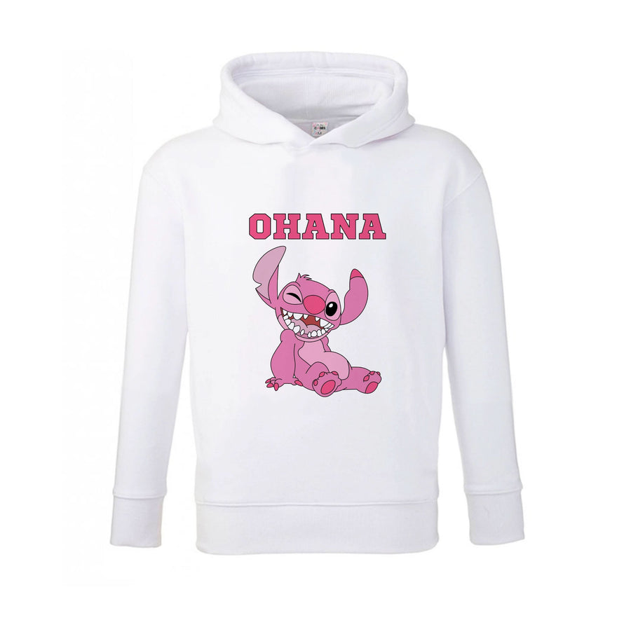 Pink Alien Ohana Kids Hoodie