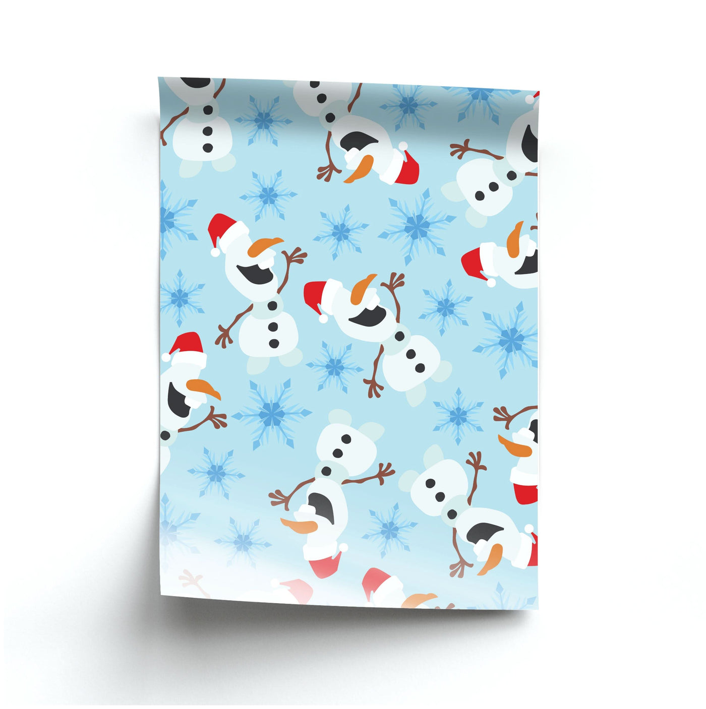 Snowman Pattern Poster