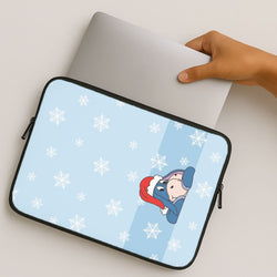 Cartoon Donkey Snowflakes MacBook Cover