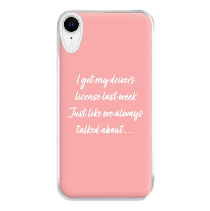 Drivers License Lyrics - Olivia TikTok Phone Case