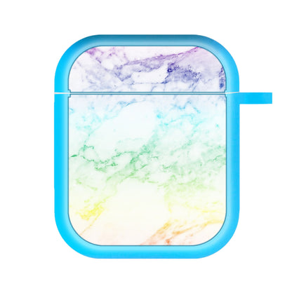 Rainbow Streak Marble Pattern AirPods Case