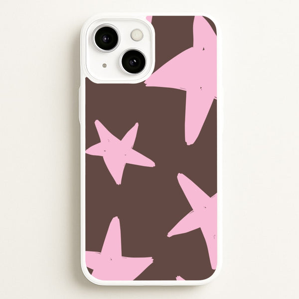 Chocolate & Strawberry Stars iPhone 13 Case