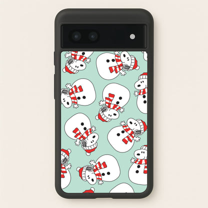Cartoon Beagle Snowman Pattern Google Pixel 7a Case