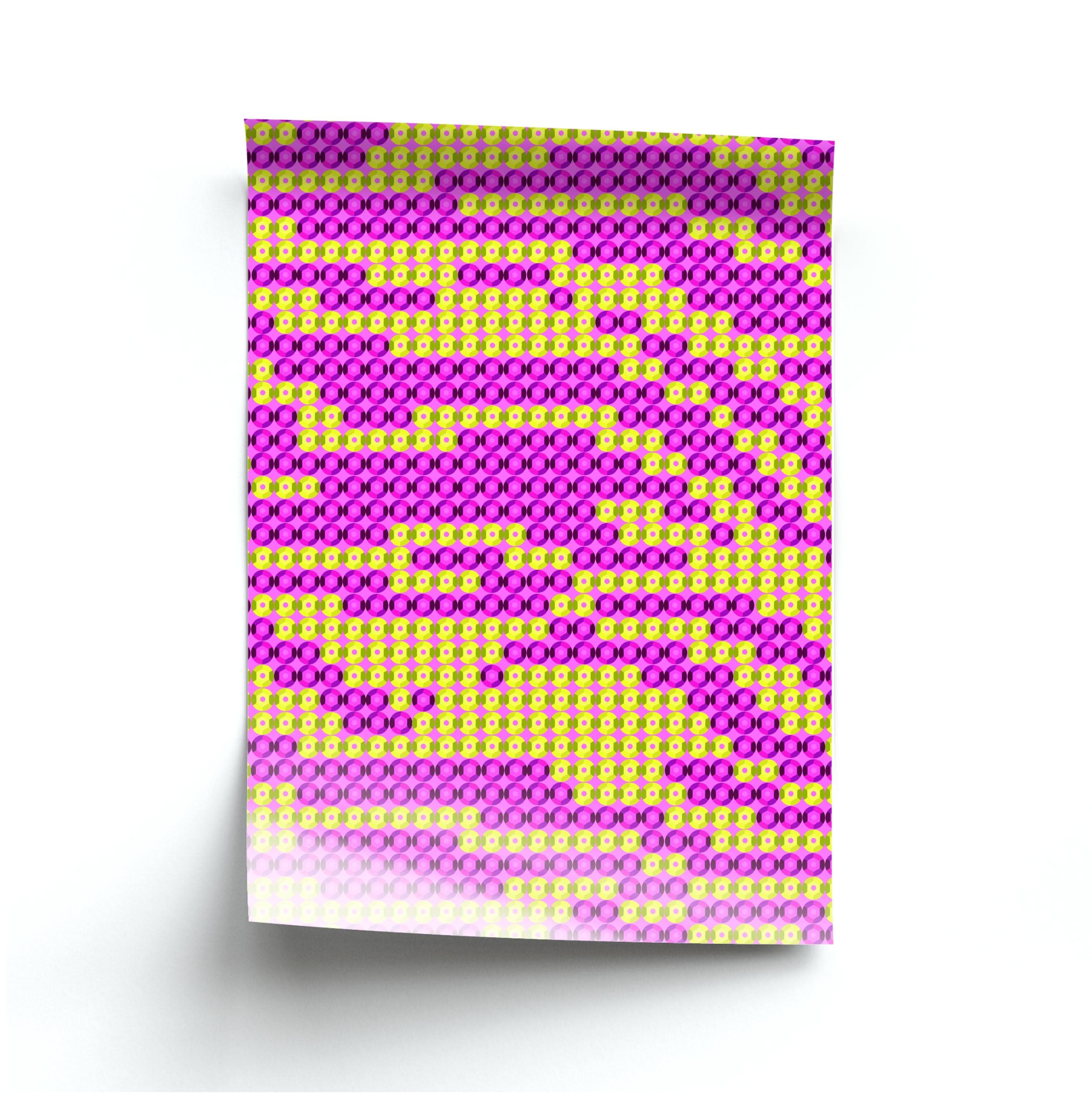 Sequin Tiger Pattern Poster