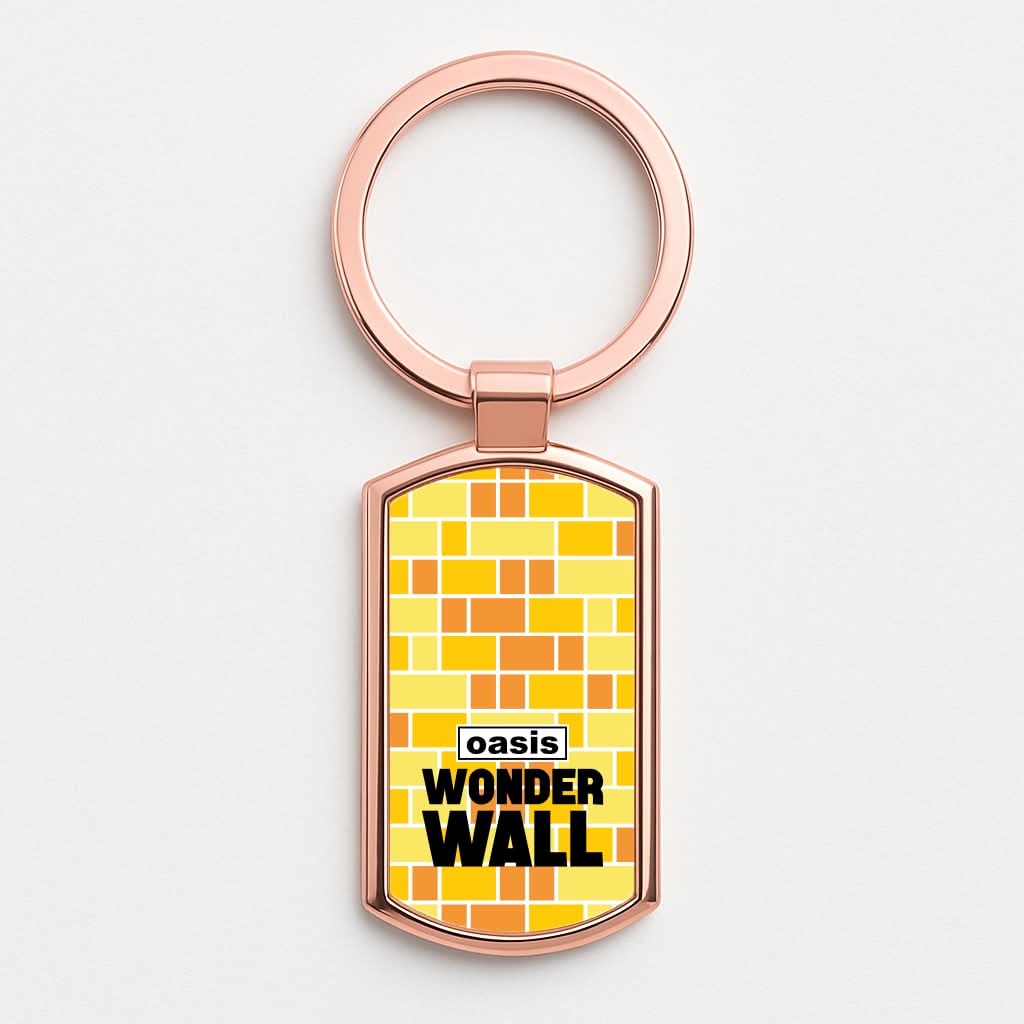 Wonder Wall Pattern Rose Gold Keyring