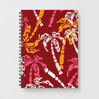 Abstract Palm Trees Pattern Notebook