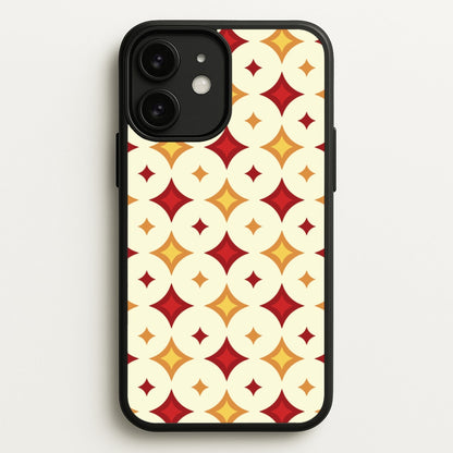 Geometric Christmas Stars Pattern iPhone 11 Case