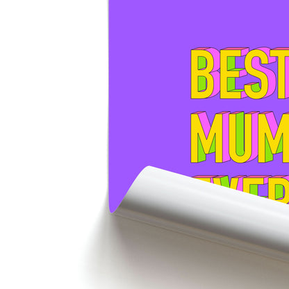 Geometric Best Mum Ever Poster