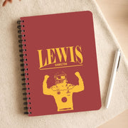Lewis Red And Gold Notebook 3