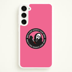 What's Your Favourite Scary Movie Badge Galaxy S23 Plus Case