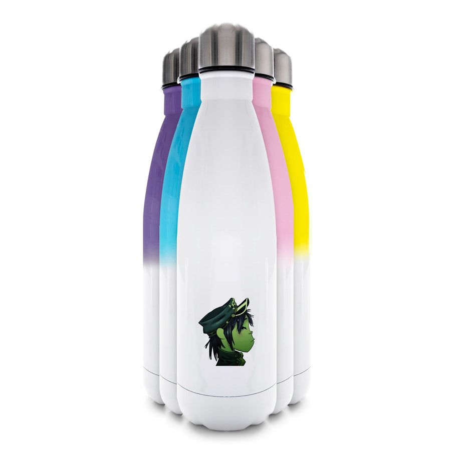 Green 2d - Gorillaz Water Bottle