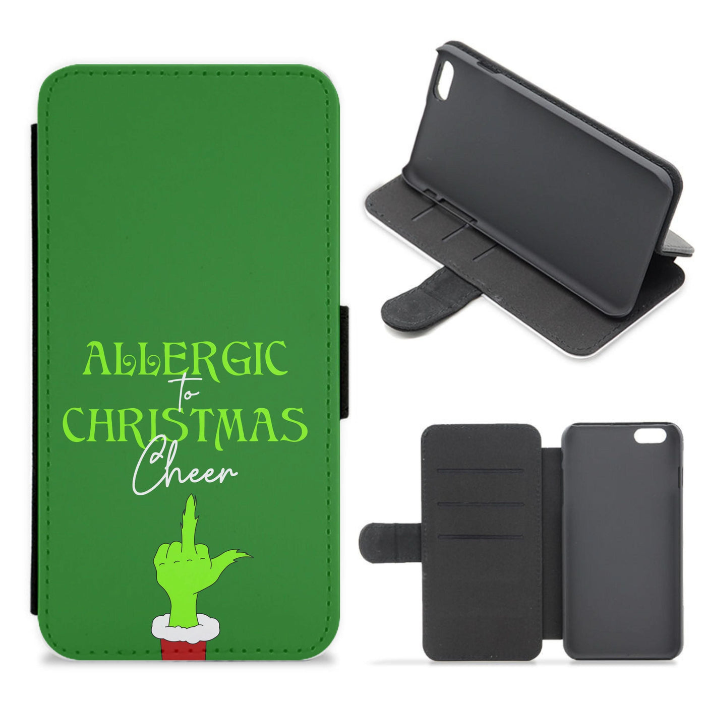 Allergic To Christmas Cheer Flip / Wallet Phone Case