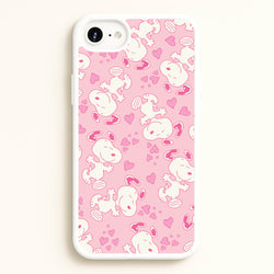 Cartoon Beagle Valentine Hearts Pattern iPhone 6 / 7 / 8 / SE Case