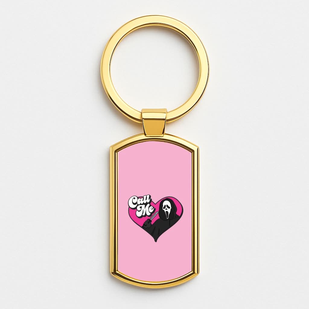 Call Me Heart Gold Keyring