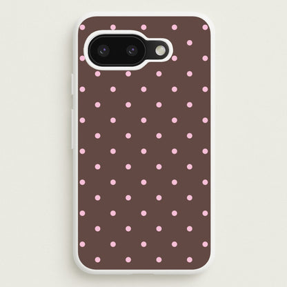 Chocolate & Strawberry Polka Dots Google Pixel 9a Case