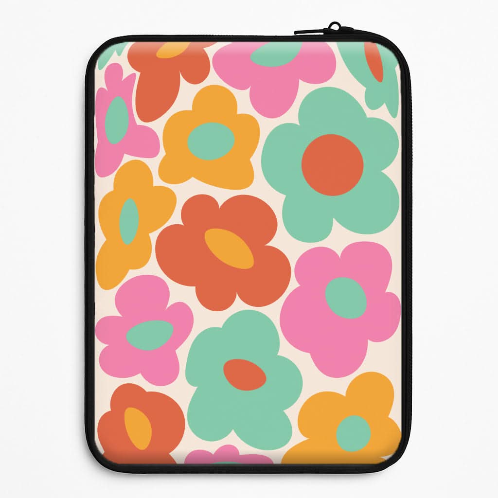 Abstract Trippy Retro Flowers Laptop Sleeve