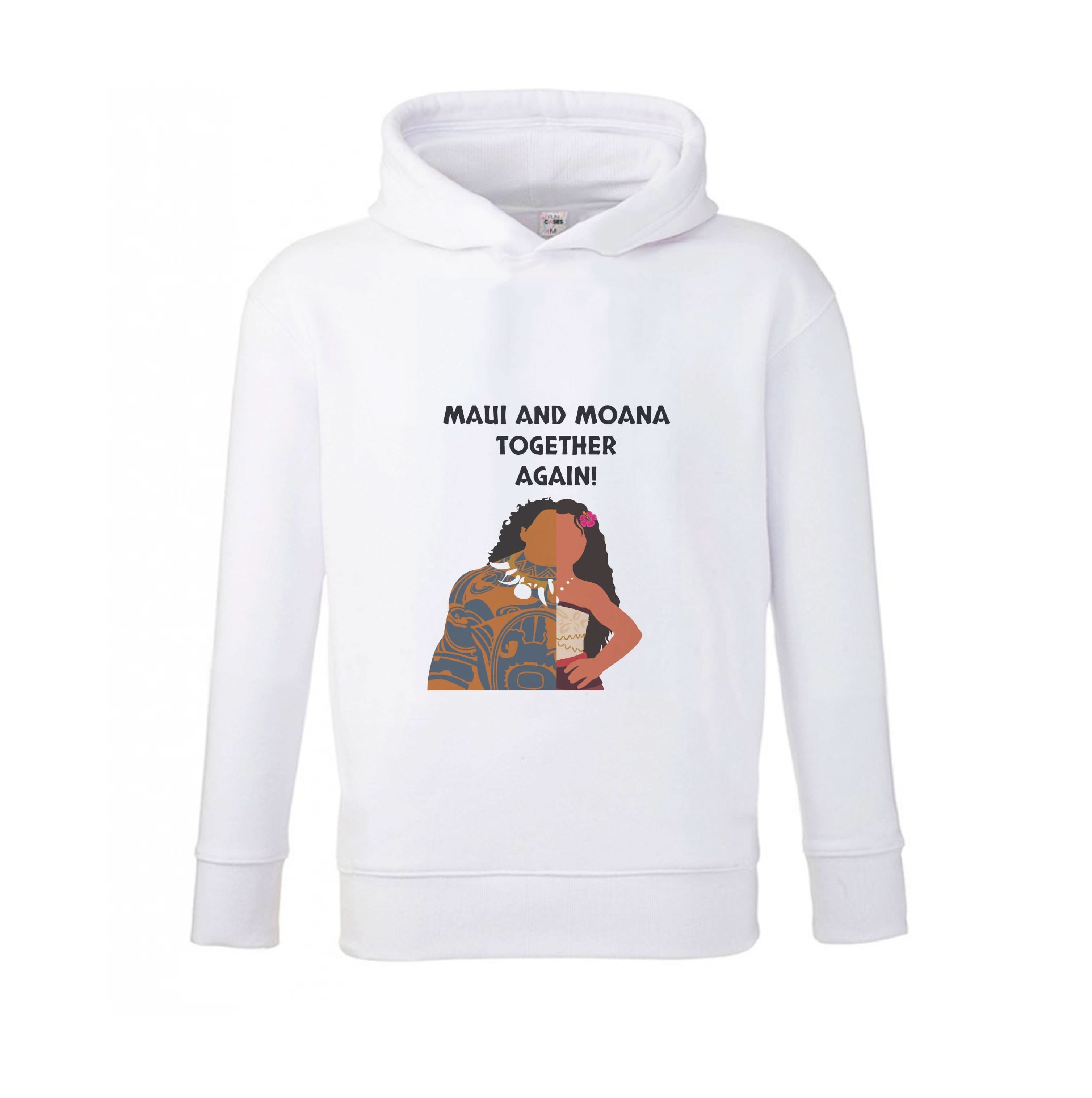 Maui And Moana Together Again Kids Hoodie