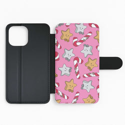 Pink Christmas Plushies Pattern Flip Phone Case