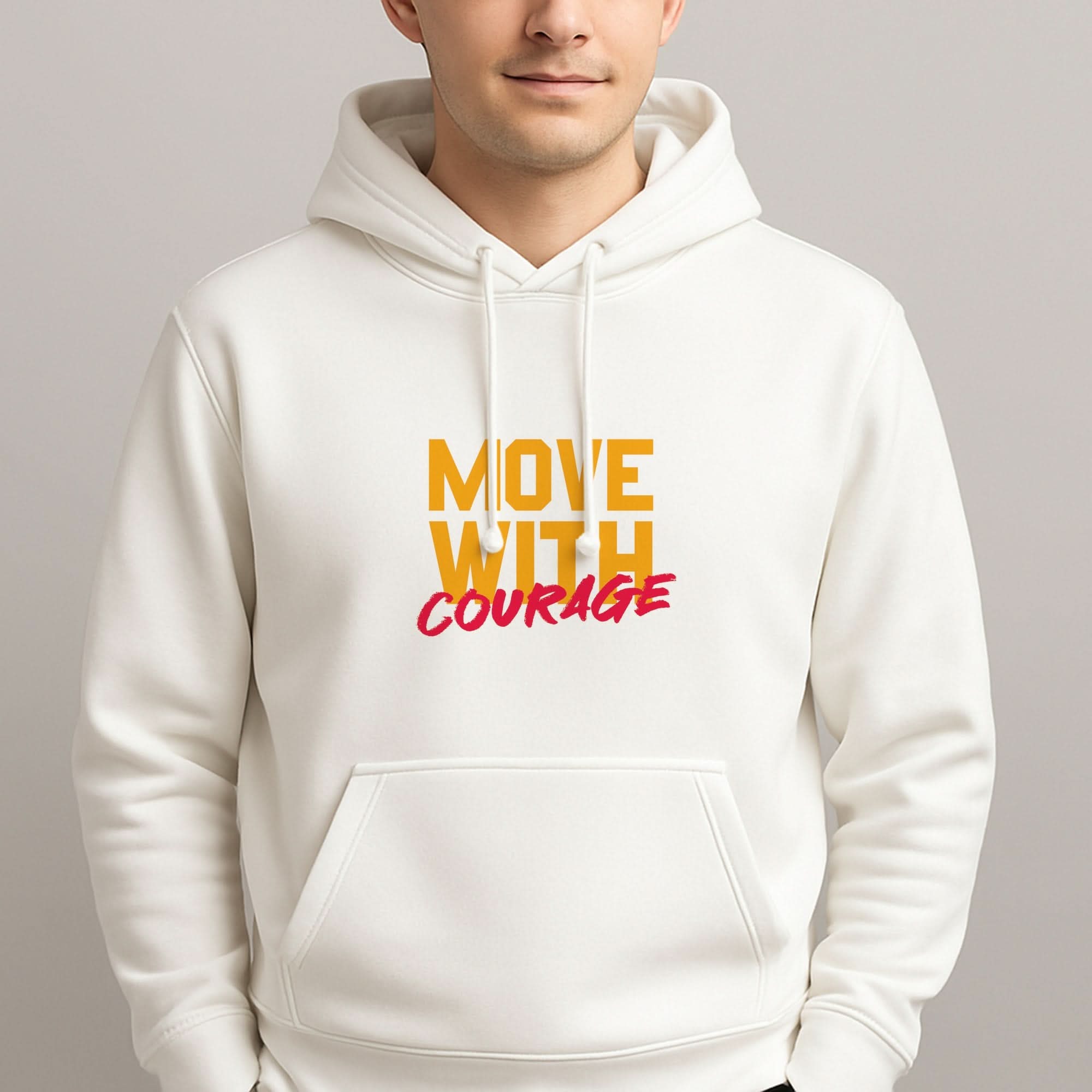 Move With Courage Mens Hoodie