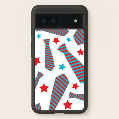 Tie And Stars Pattern Google Pixel 6a Case