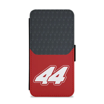 Red And Gray 44 Flip / Wallet Phone Case