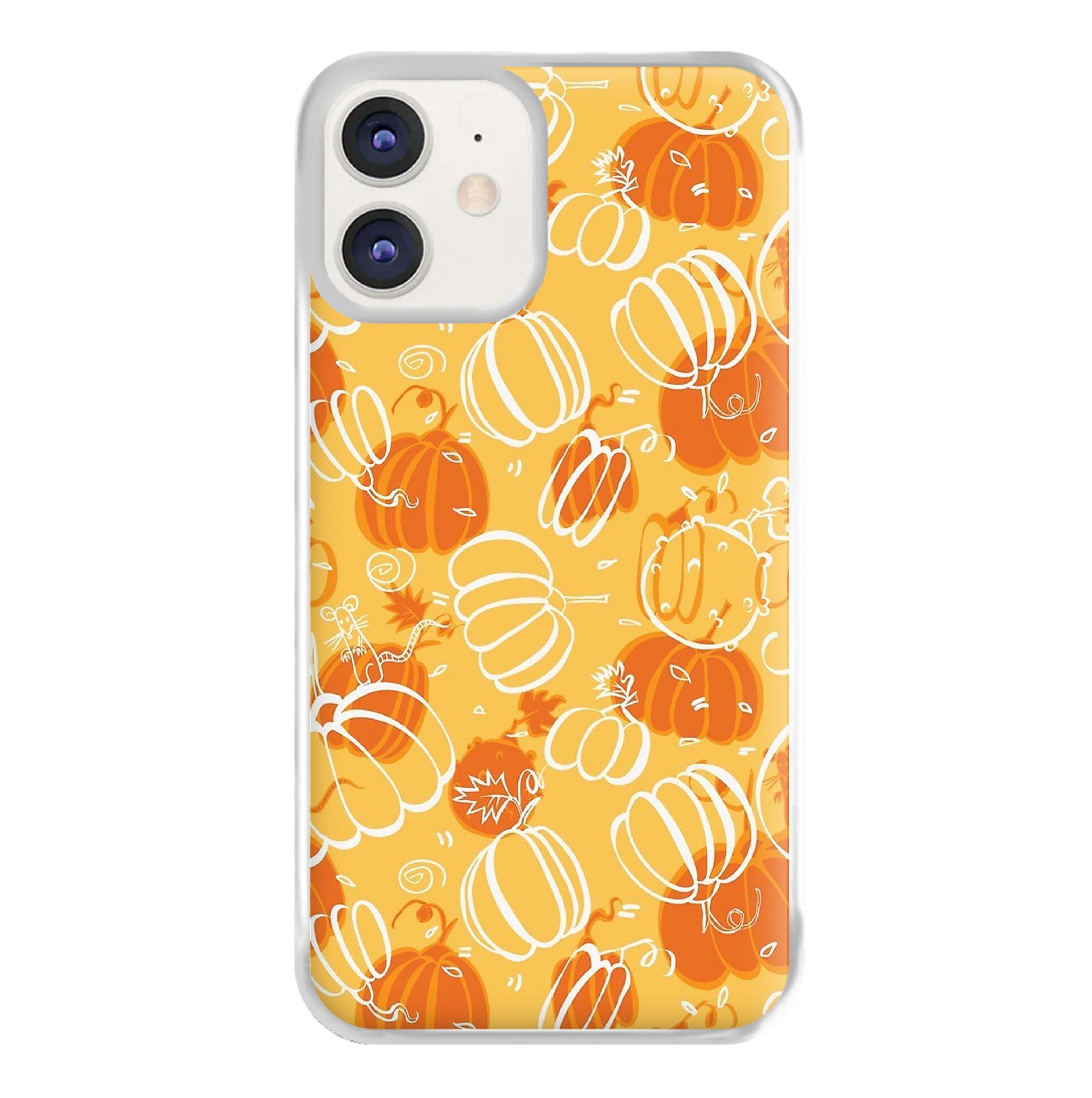 Drawn Pumpkin Pattern Phone Case