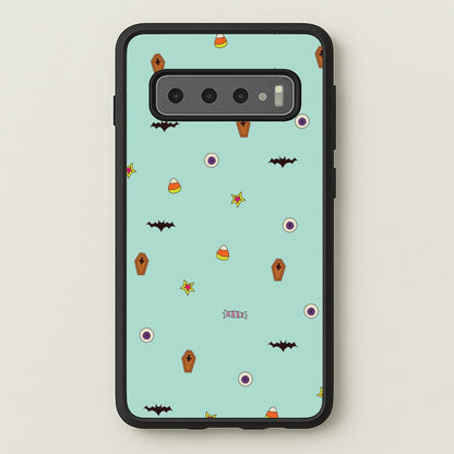 Minature Halloween Cartoons Pattern Galaxy S10 Case