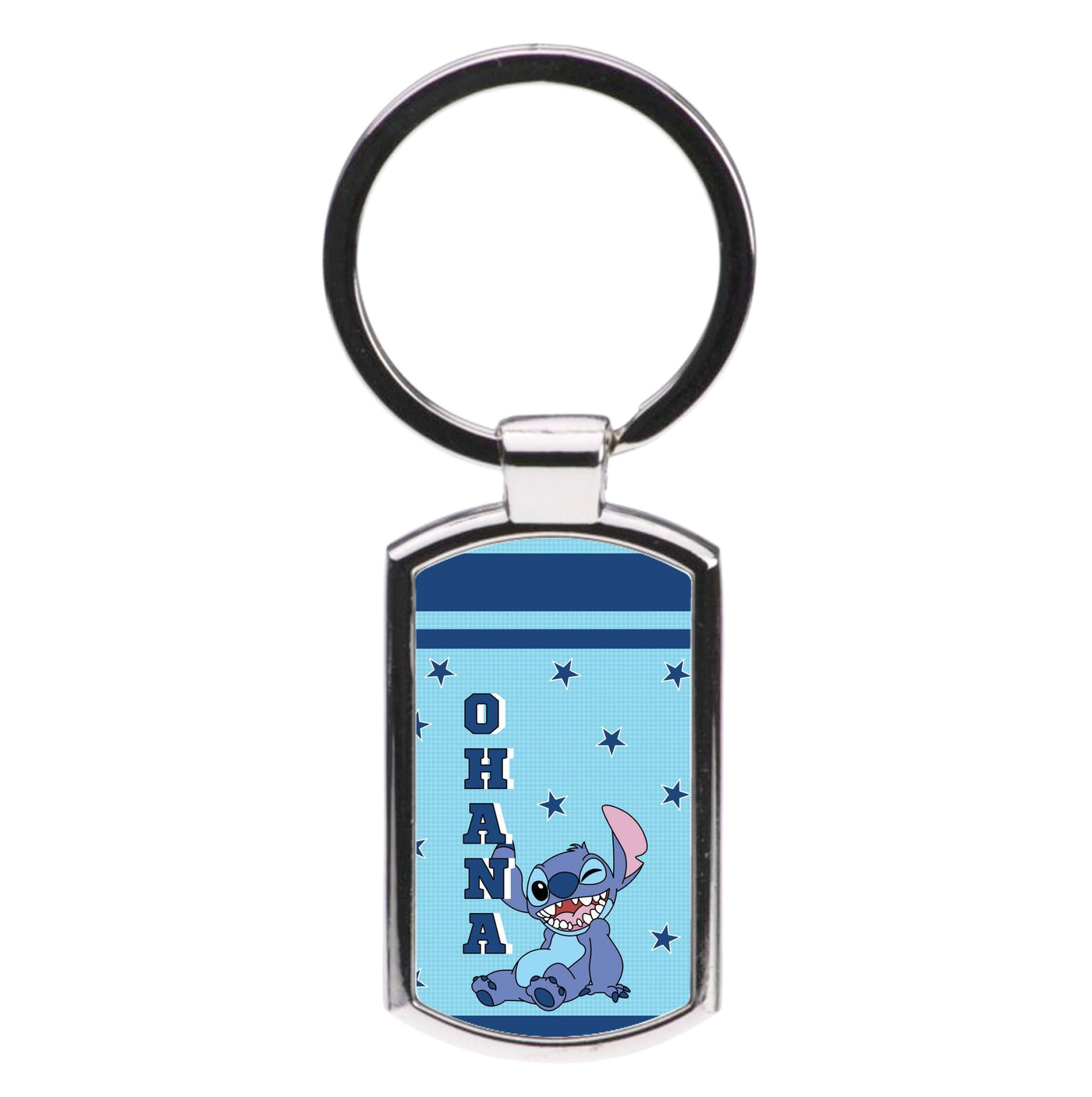 Blue Alien Ohana Luxury Keyring