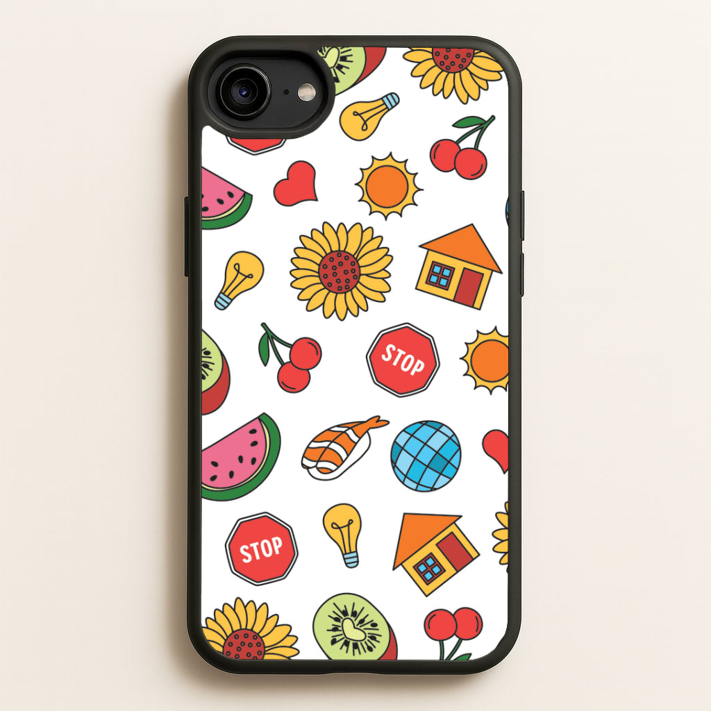 Harry Stickers Pattern iPhone 6 / 7 / 8 / SE Case