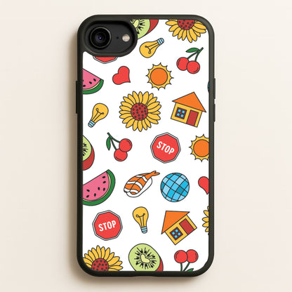 Harry Stickers Pattern iPhone 6 / 7 / 8 / SE Case
