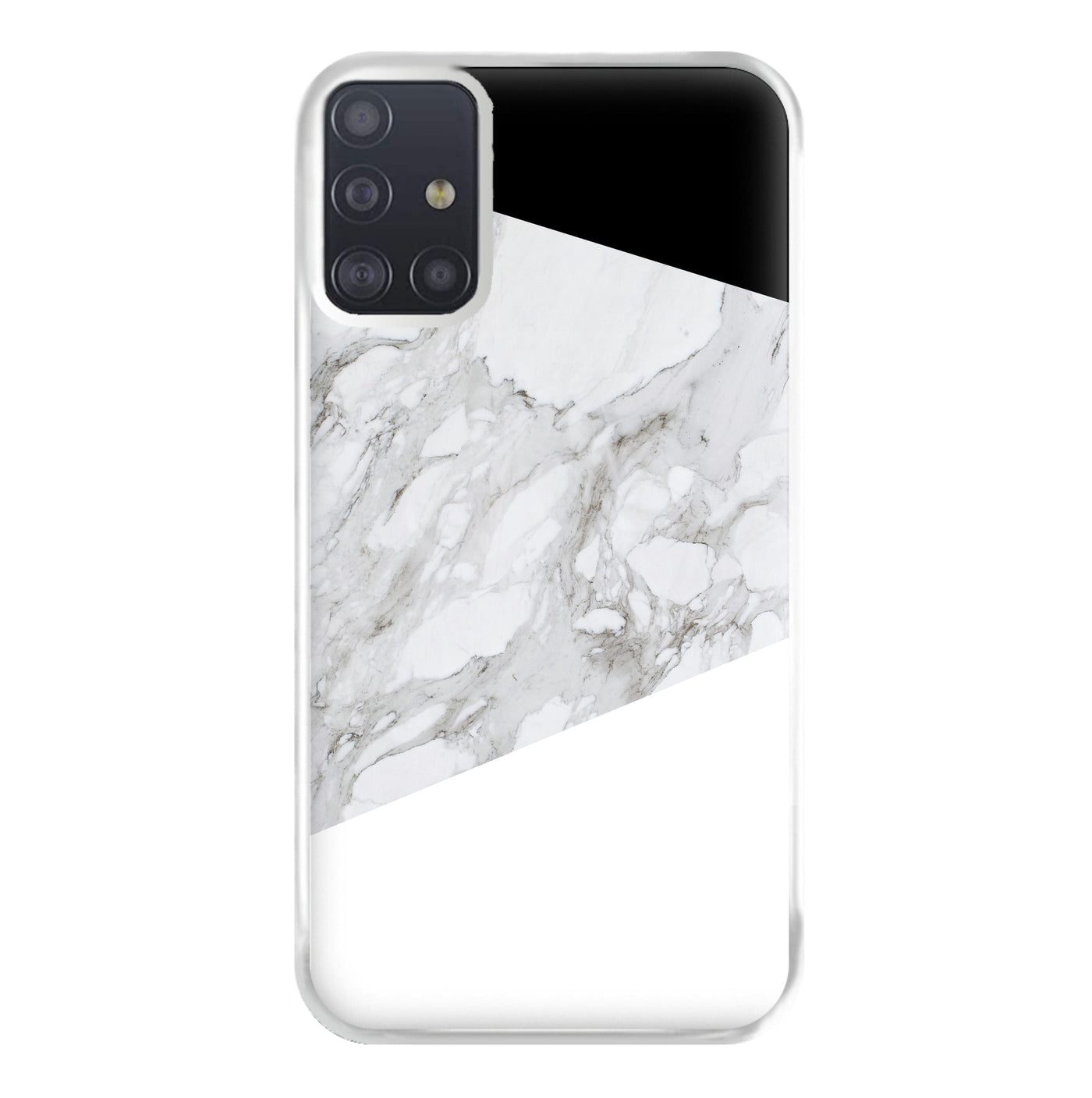 White, Black and Marble Pattern Phone Case
