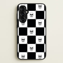 Checkered Skulls Pattern Galaxy A54 Case