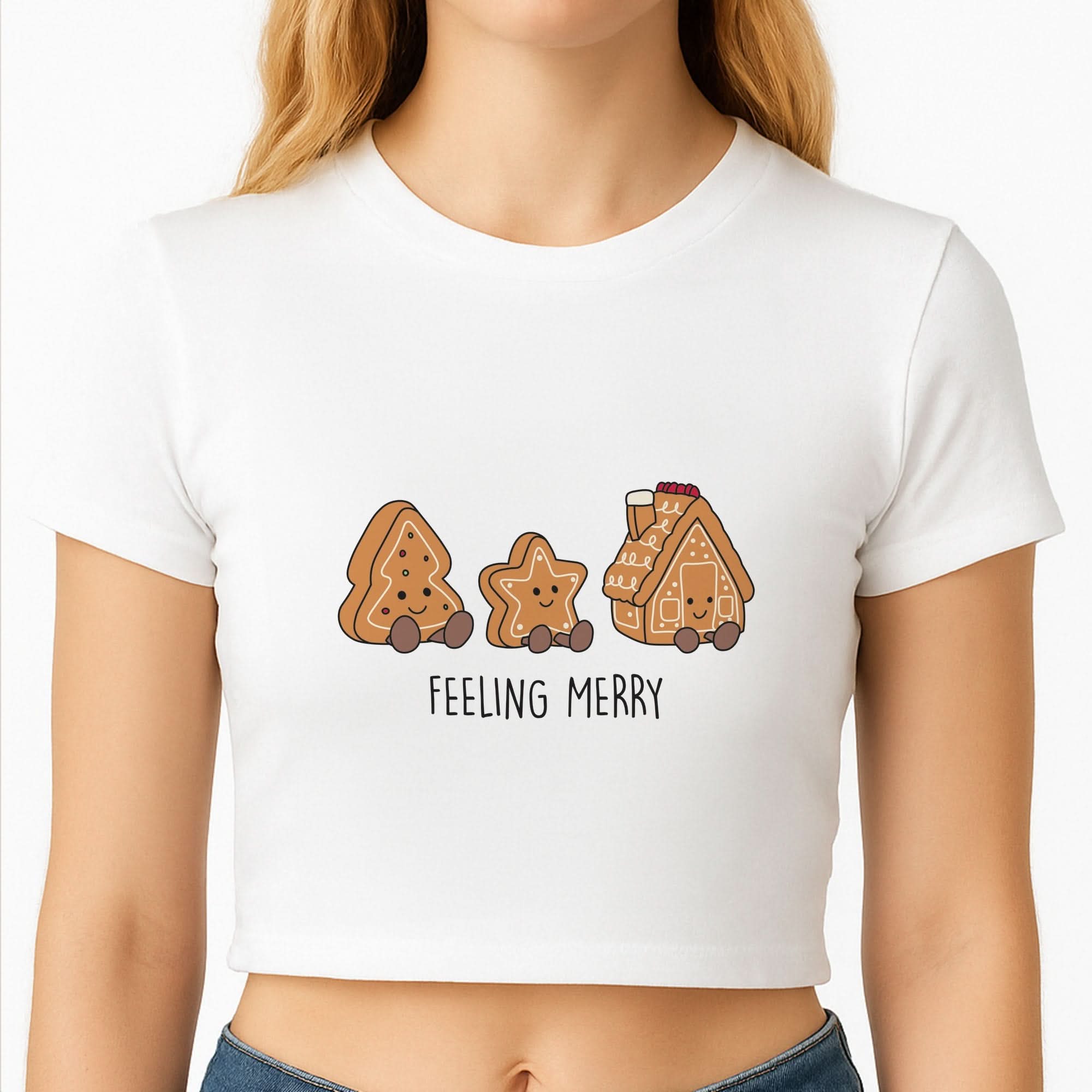 Gingerbread Plushies Quote Crop Top