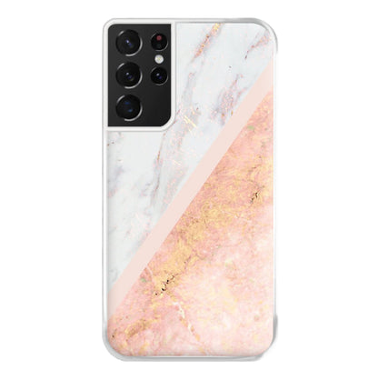 Marble and Rose Gold Phone Case