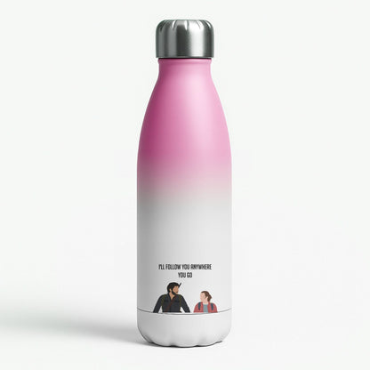 I'll Follow You Anywhere Ellie And Joel Pink Water Bottle