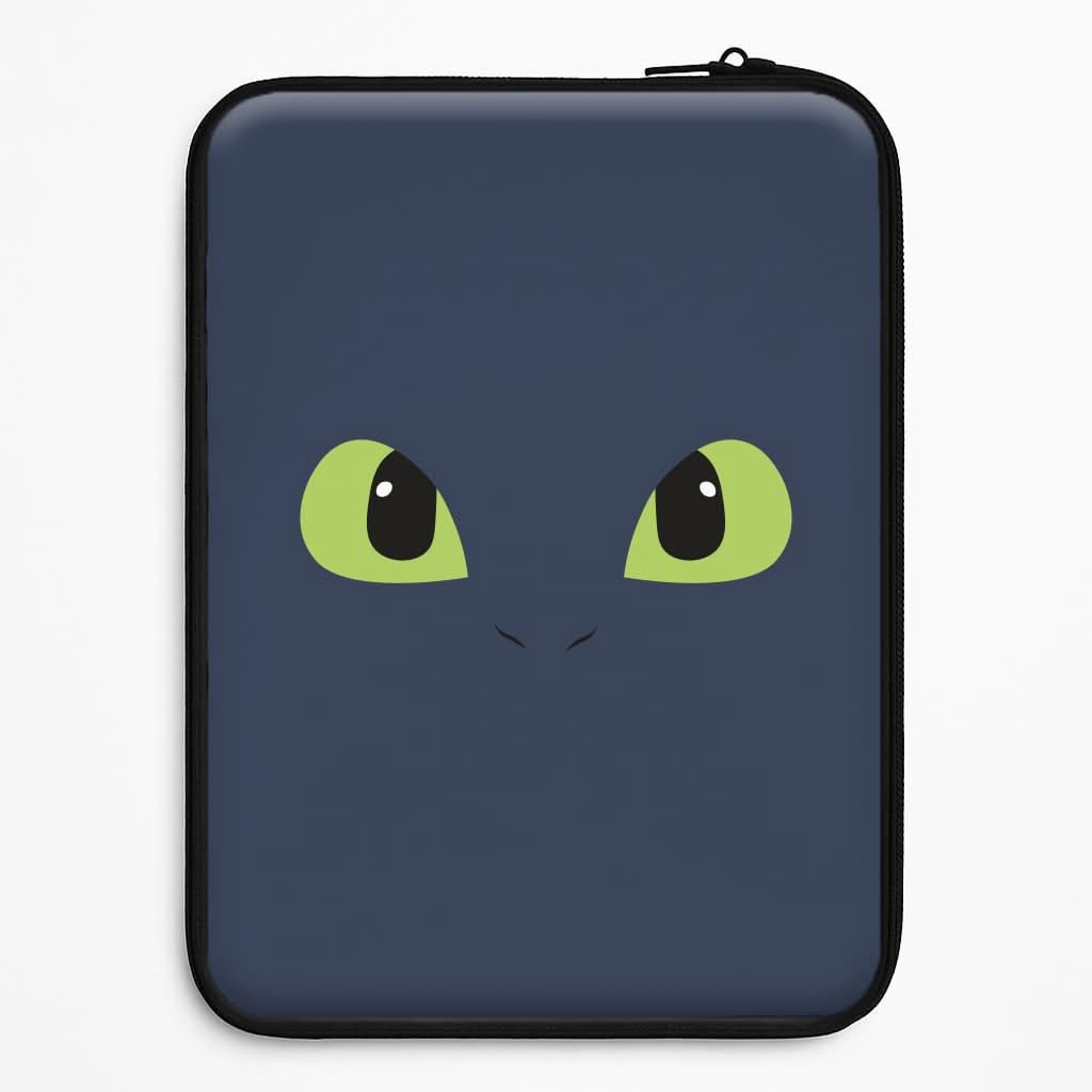 Black Fury Dragon Face Laptop Sleeve