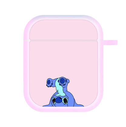 Cute Blue Alien Handstand AirPods Case