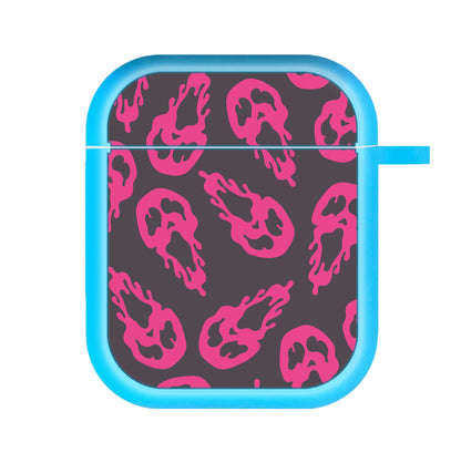 Trippy Ghost Face Pattern AirPods Case
