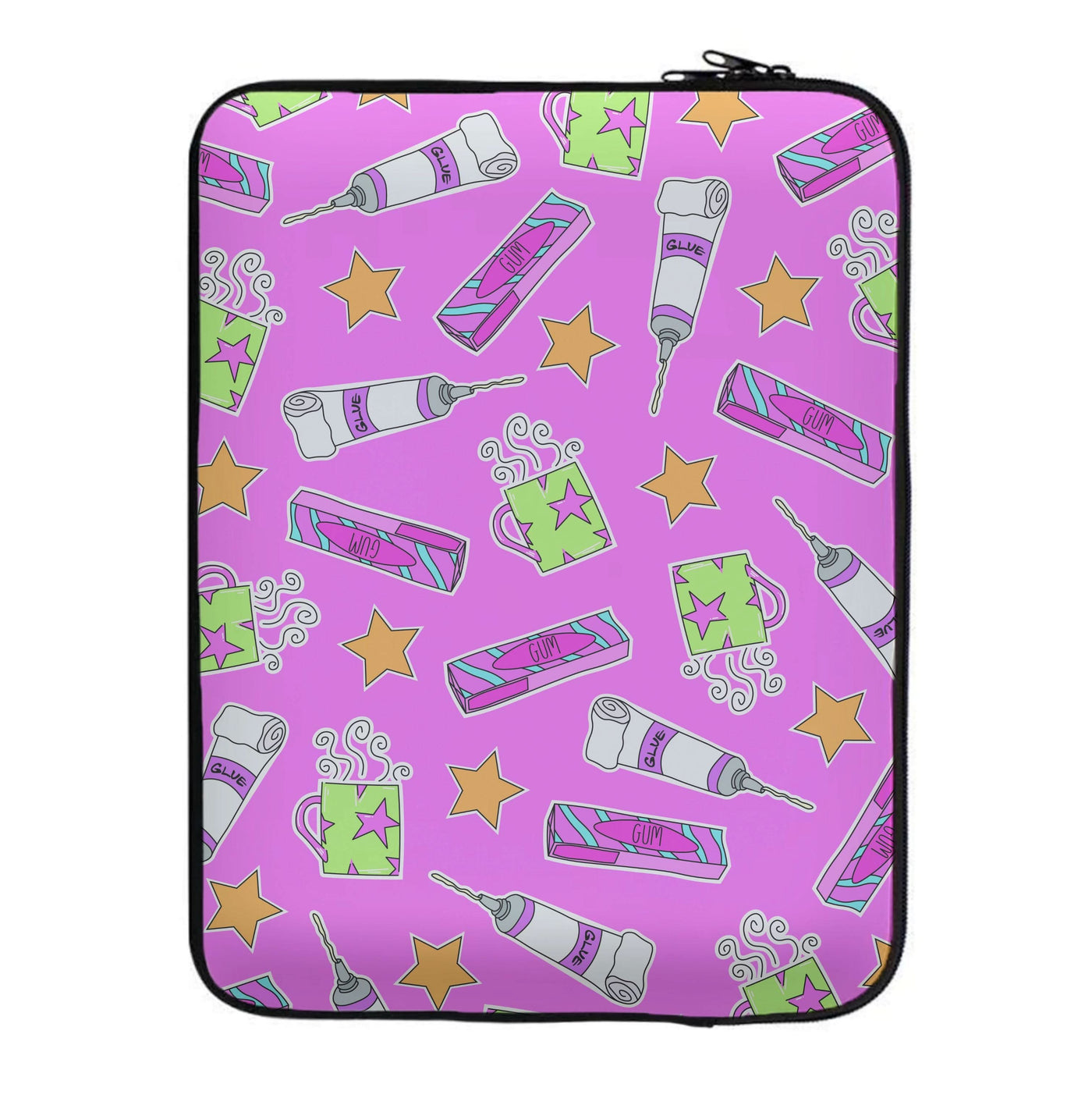 Glue Cup Star Collage Laptop Sleeve