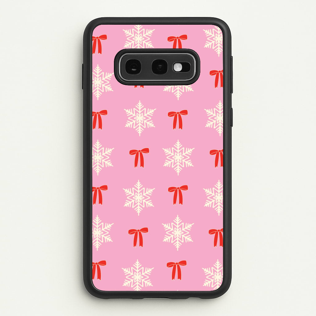 Coquette Bows And Snowflakes Pattern Galaxy S10e Case