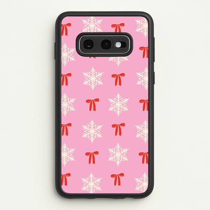 Coquette Bows And Snowflakes Pattern Galaxy S10e Case