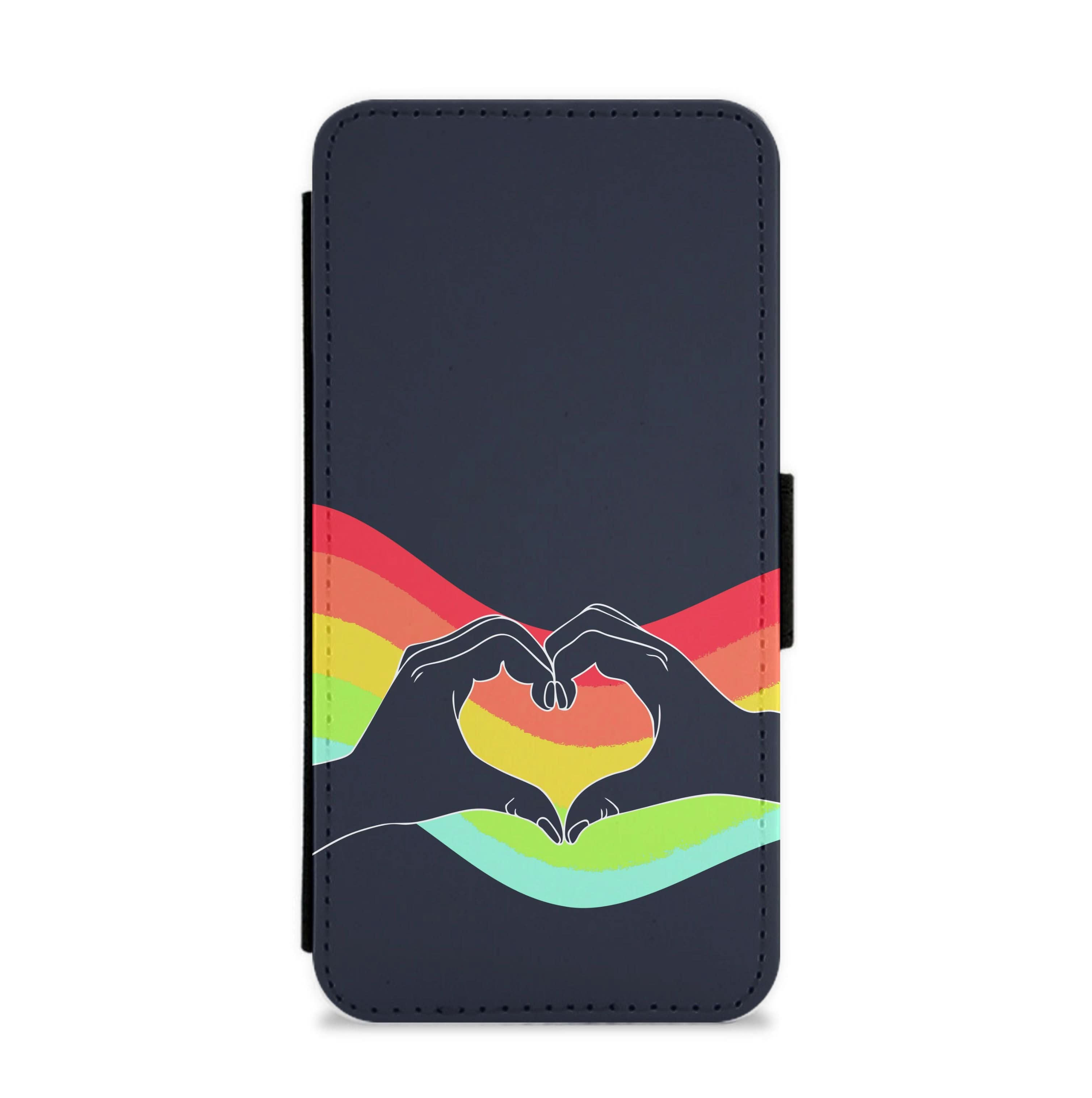 Rainbow Heart Flip / Wallet Phone Case