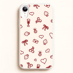 Valentines Doodles iPhone XR Case