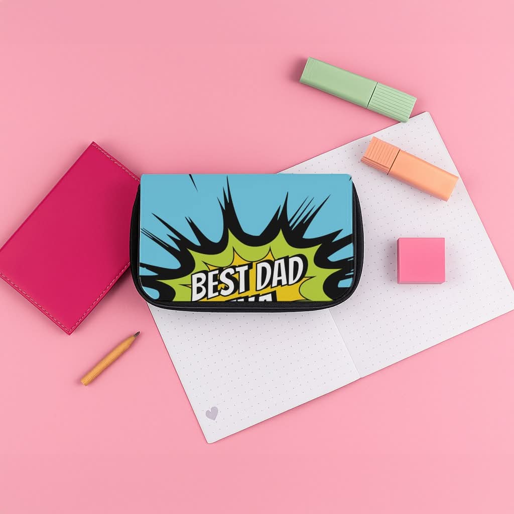 Comic Book Best Dad Eva Pencil Case