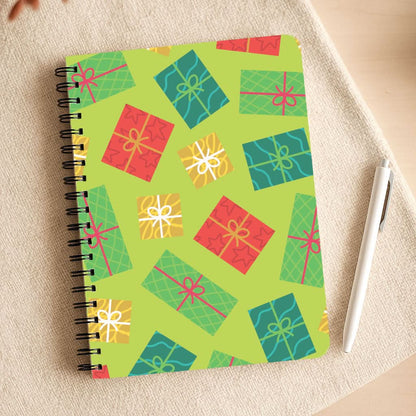 Colourful Abstract Christmas Presents Pattern Notepad