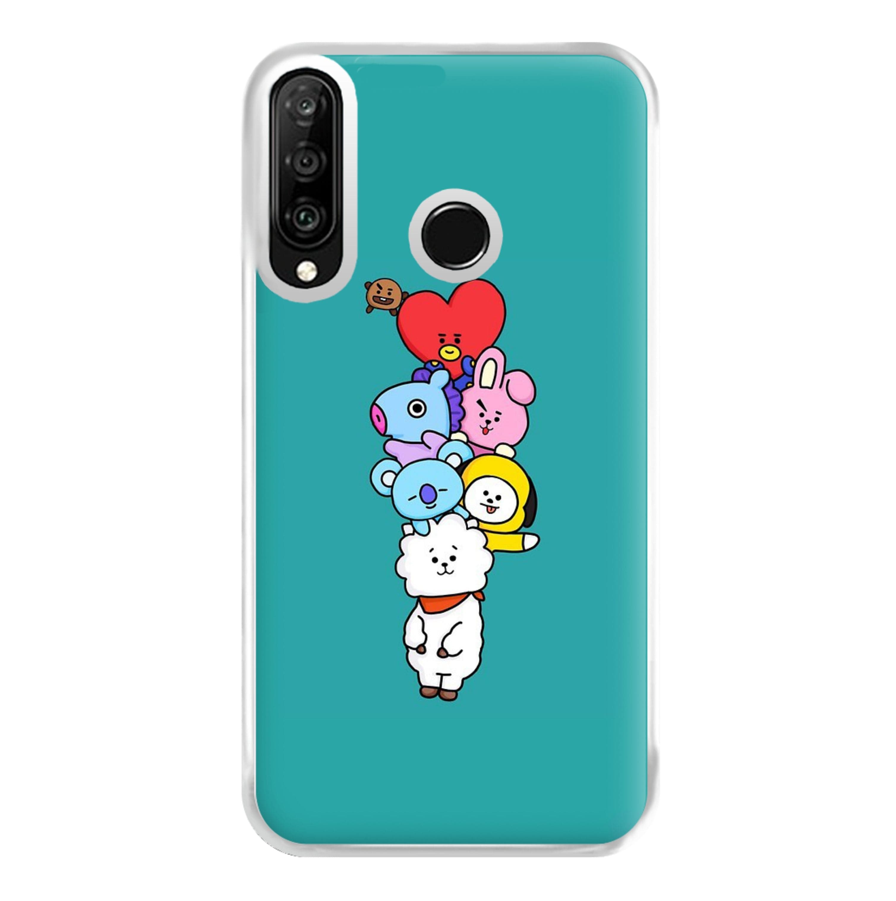 Green BT21 - RJ, Mang, Koya, Chimmy, Cooky, Shooky, Tata - K Pop Phone Case