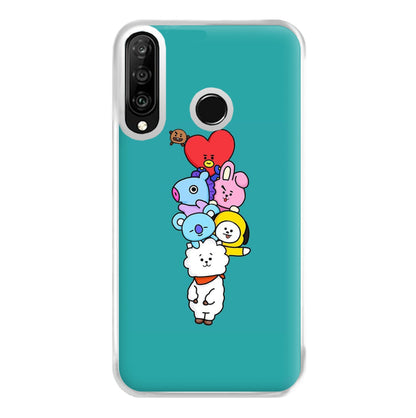 Green BT21 - RJ, Mang, Koya, Chimmy, Cooky, Shooky, Tata - K Pop Phone Case