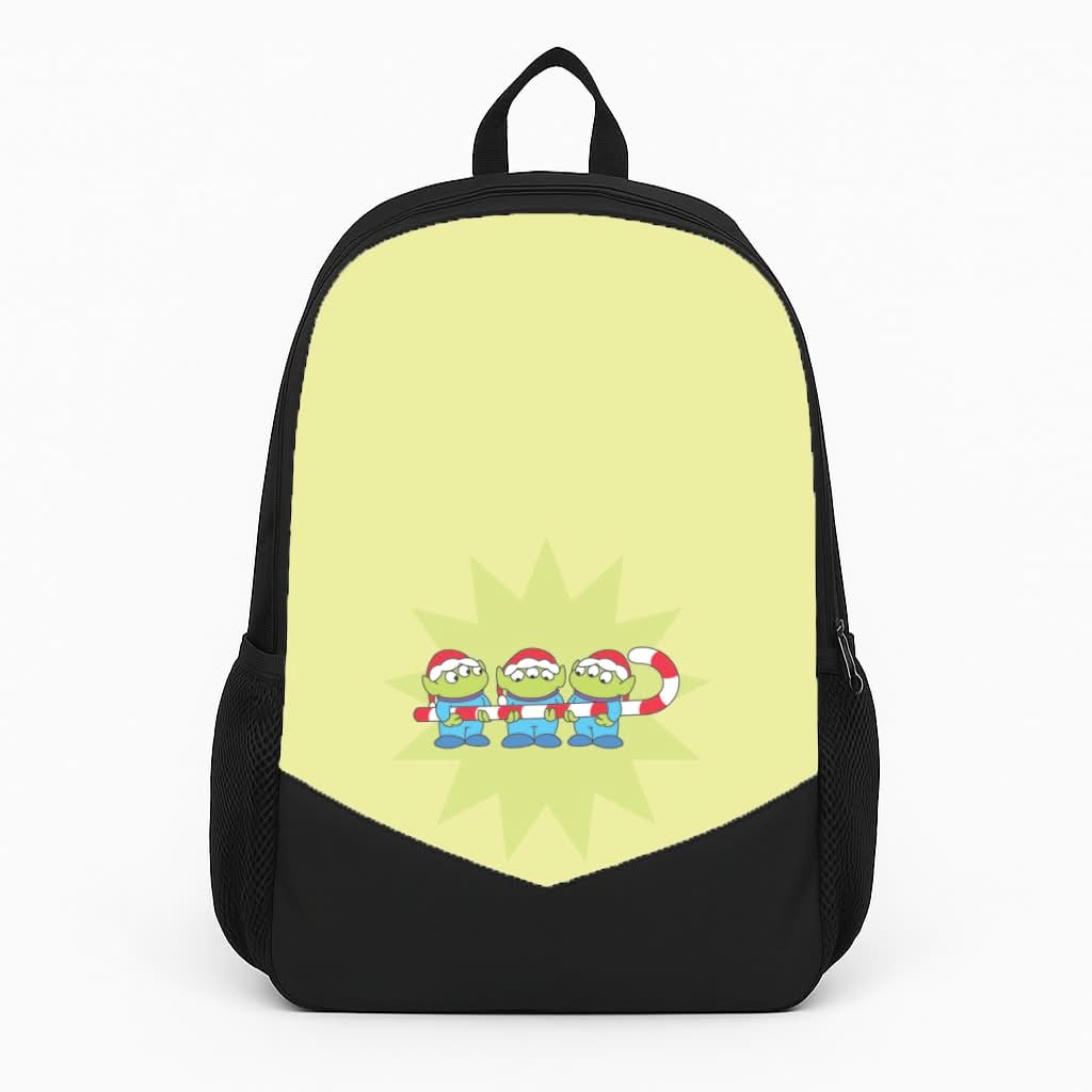 Cute Green Aliens Candycane Backpack