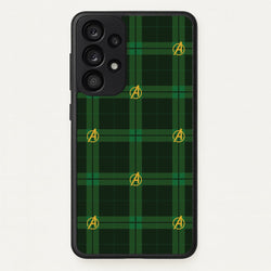 Superhero Team Green Tartan Pattern Galaxy A53 Case