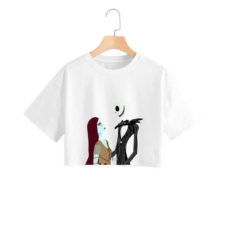 Sally And Jack Affection - Nightmare Before Christmas Crop Top